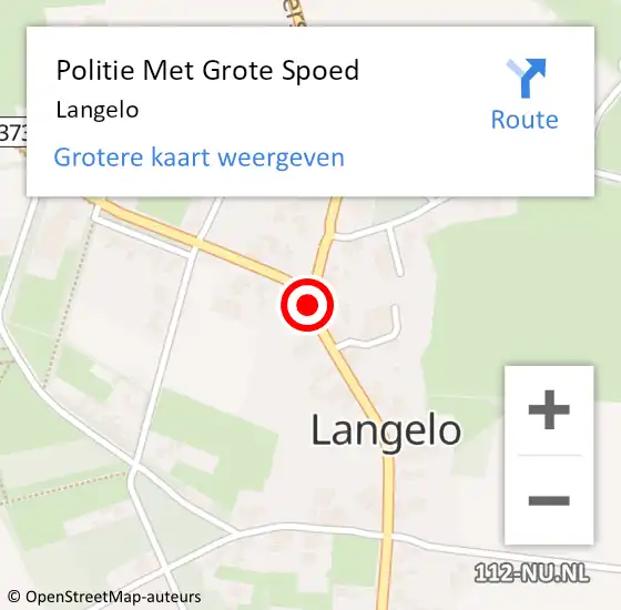 Locatie op kaart van de 112 melding: Politie Met Grote Spoed Naar Langelo op 26 november 2024 07:01