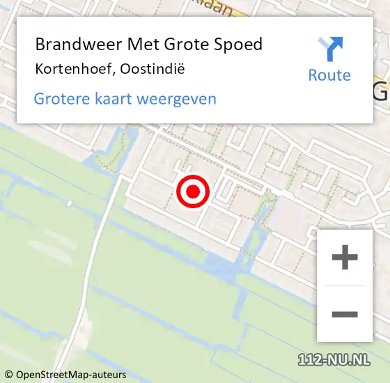 Locatie op kaart van de 112 melding: Brandweer Met Grote Spoed Naar Kortenhoef, Oostindië op 26 november 2024 08:14