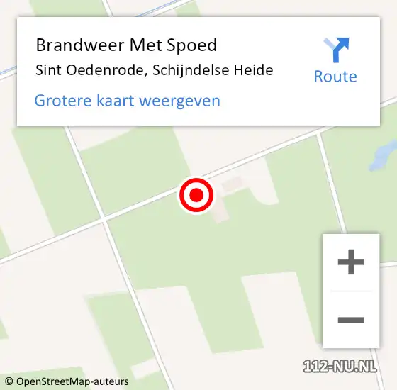 Locatie op kaart van de 112 melding: Brandweer Met Spoed Naar Sint Oedenrode, Schijndelse Heide op 26 november 2024 08:19