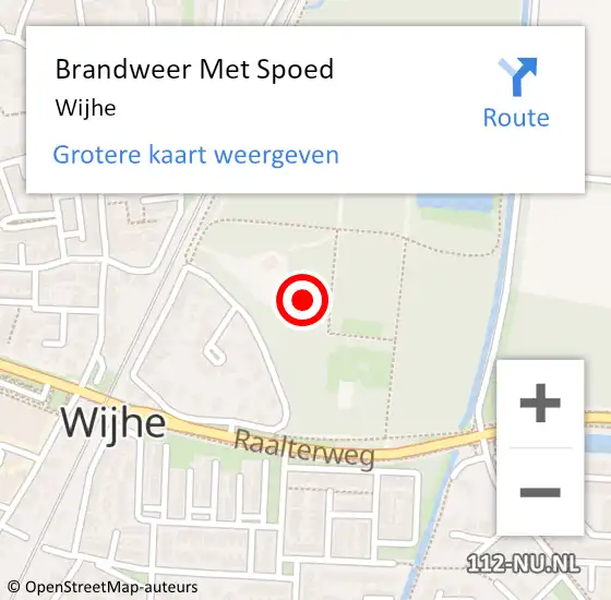 Locatie op kaart van de 112 melding: Brandweer Met Spoed Naar Wijhe op 26 november 2024 10:51