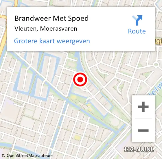 Locatie op kaart van de 112 melding: Brandweer Met Spoed Naar Vleuten, Moerasvaren op 26 november 2024 11:33