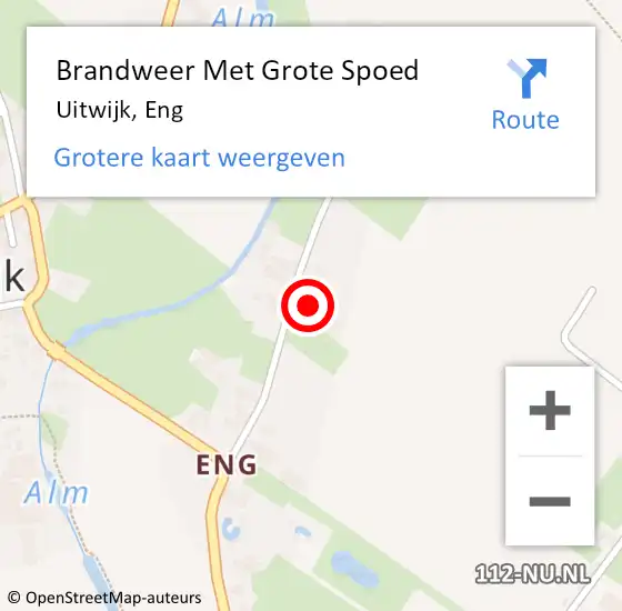 Locatie op kaart van de 112 melding: Brandweer Met Grote Spoed Naar Uitwijk, Eng op 26 november 2024 14:04