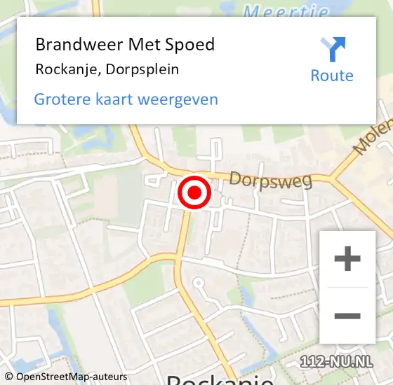 Locatie op kaart van de 112 melding: Brandweer Met Spoed Naar Rockanje, Dorpsplein op 26 november 2024 15:22