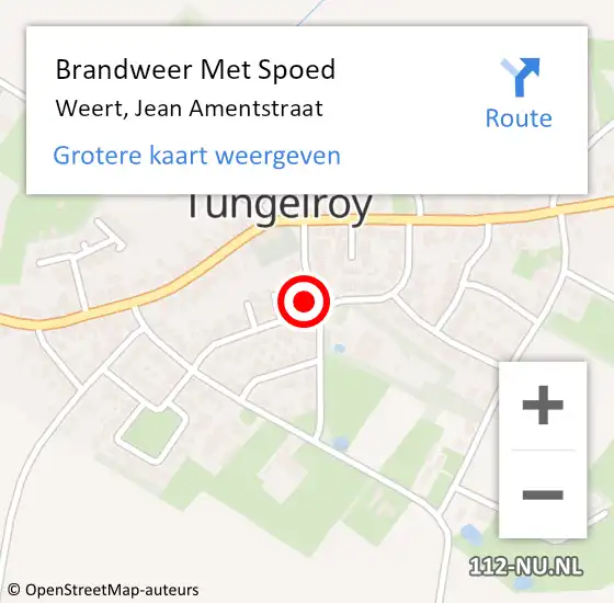 Locatie op kaart van de 112 melding: Brandweer Met Spoed Naar Weert, Jean Amentstraat op 26 november 2024 16:07