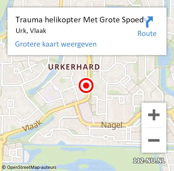 Locatie op kaart van de 112 melding: Trauma helikopter Met Grote Spoed Naar Urk, Vlaak op 26 november 2024 17:15