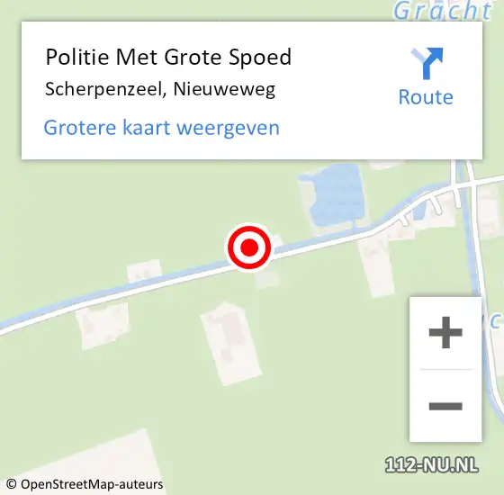 Locatie op kaart van de 112 melding: Politie Met Grote Spoed Naar Scherpenzeel, Nieuweweg op 26 november 2024 17:56