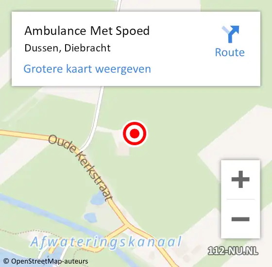 Locatie op kaart van de 112 melding: Ambulance Met Spoed Naar Dussen, Diebracht op 28 oktober 2014 11:01