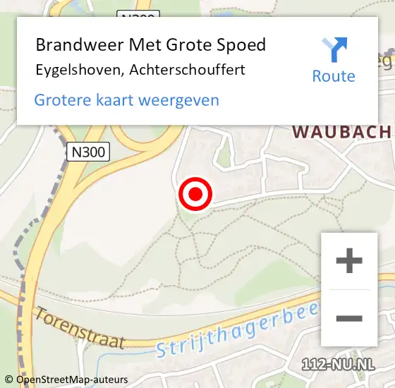 Locatie op kaart van de 112 melding: Brandweer Met Grote Spoed Naar Eygelshoven, Achterschouffert op 27 november 2024 00:12