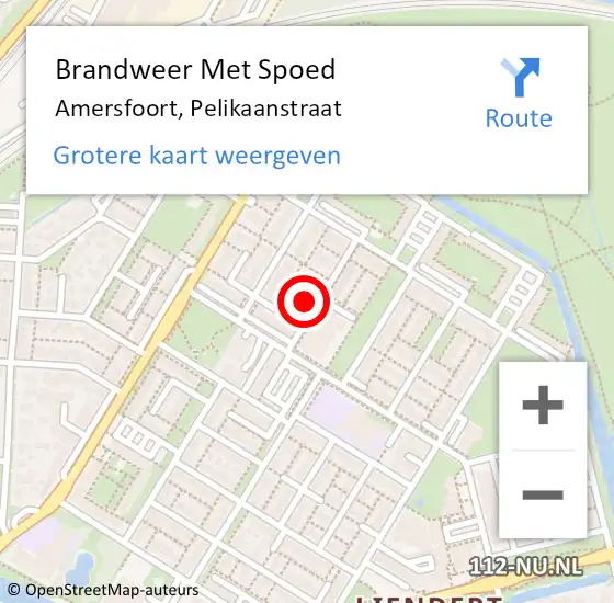 Locatie op kaart van de 112 melding: Brandweer Met Spoed Naar Amersfoort, Pelikaanstraat op 27 november 2024 08:45