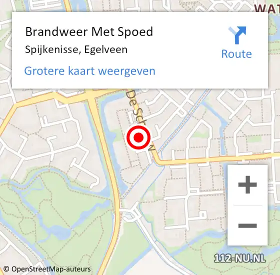 Locatie op kaart van de 112 melding: Brandweer Met Spoed Naar Spijkenisse, Egelveen op 27 november 2024 09:38