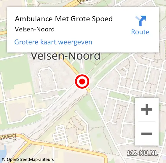 Locatie op kaart van de 112 melding: Ambulance Met Grote Spoed Naar Velsen-Noord op 27 november 2024 10:15