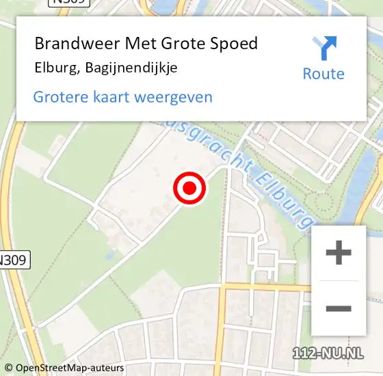 Locatie op kaart van de 112 melding: Brandweer Met Grote Spoed Naar Elburg, Bagijnendijkje op 27 november 2024 10:25