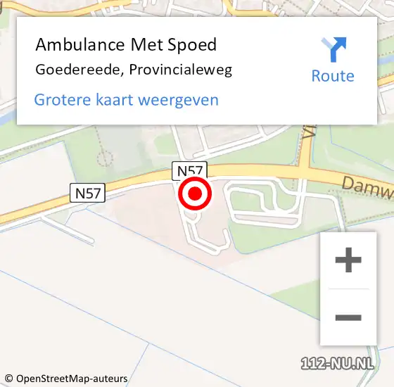 Locatie op kaart van de 112 melding: Ambulance Met Spoed Naar Goedereede, Provincialeweg op 27 november 2024 16:24