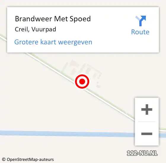 Locatie op kaart van de 112 melding: Brandweer Met Spoed Naar Creil, Vuurpad op 27 november 2024 17:23