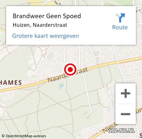 Locatie op kaart van de 112 melding: Brandweer Geen Spoed Naar Huizen, Naarderstraat op 27 november 2024 17:34