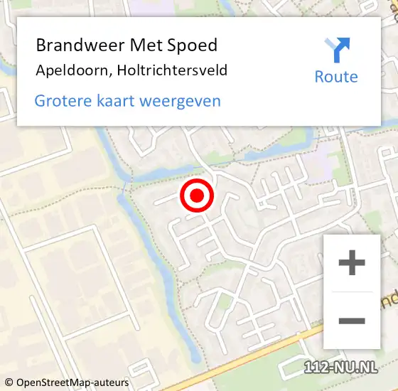 Locatie op kaart van de 112 melding: Brandweer Met Spoed Naar Apeldoorn, Holtrichtersveld op 27 november 2024 18:14