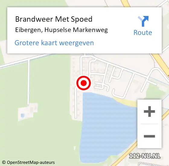 Locatie op kaart van de 112 melding: Brandweer Met Spoed Naar Eibergen, Hupselse Markenweg op 27 november 2024 19:02