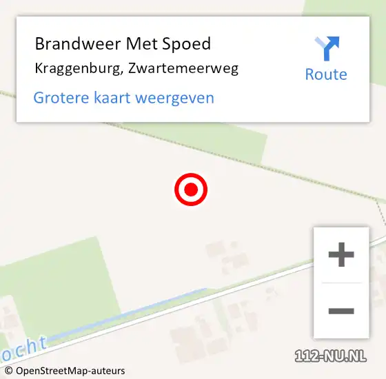 Locatie op kaart van de 112 melding: Brandweer Met Spoed Naar Kraggenburg, Zwartemeerweg op 27 november 2024 19:11