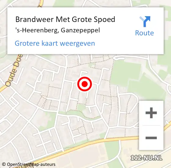 Locatie op kaart van de 112 melding: Brandweer Met Grote Spoed Naar 's-Heerenberg, Ganzepeppel op 27 november 2024 19:19