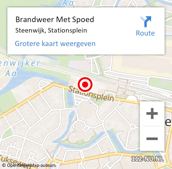 Locatie op kaart van de 112 melding: Brandweer Met Spoed Naar Steenwijk, Stationsplein op 27 november 2024 19:30