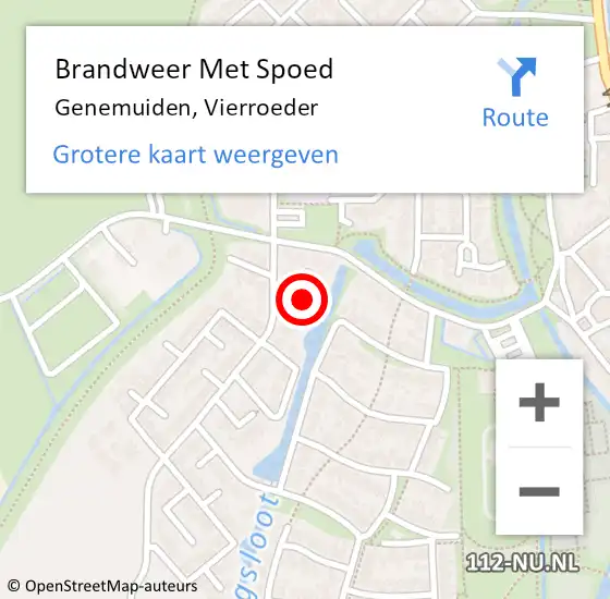 Locatie op kaart van de 112 melding: Brandweer Met Spoed Naar Genemuiden, Vierroeder op 27 november 2024 19:32