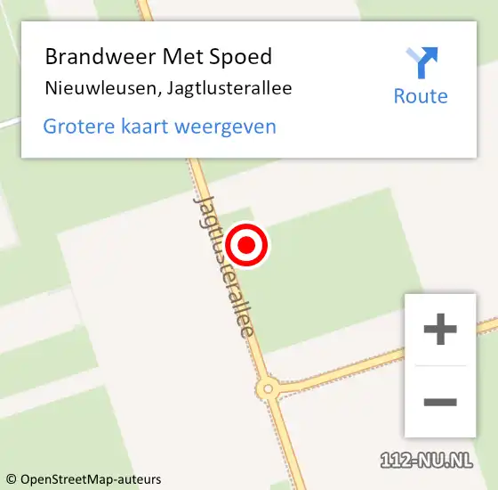 Locatie op kaart van de 112 melding: Brandweer Met Spoed Naar Nieuwleusen, Jagtlusterallee op 27 november 2024 19:54