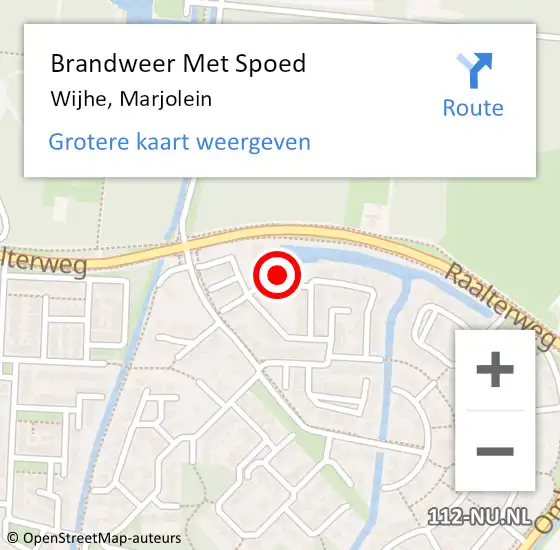 Locatie op kaart van de 112 melding: Brandweer Met Spoed Naar Wijhe, Marjolein op 27 november 2024 20:15