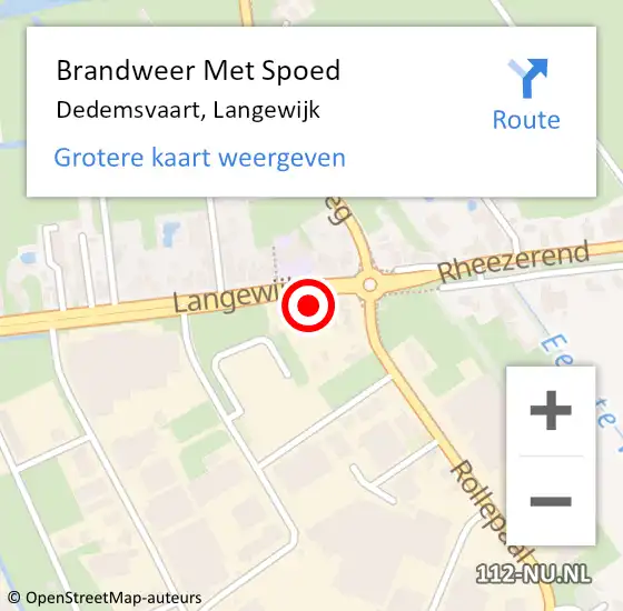 Locatie op kaart van de 112 melding: Brandweer Met Spoed Naar Dedemsvaart, Langewijk op 27 november 2024 20:50