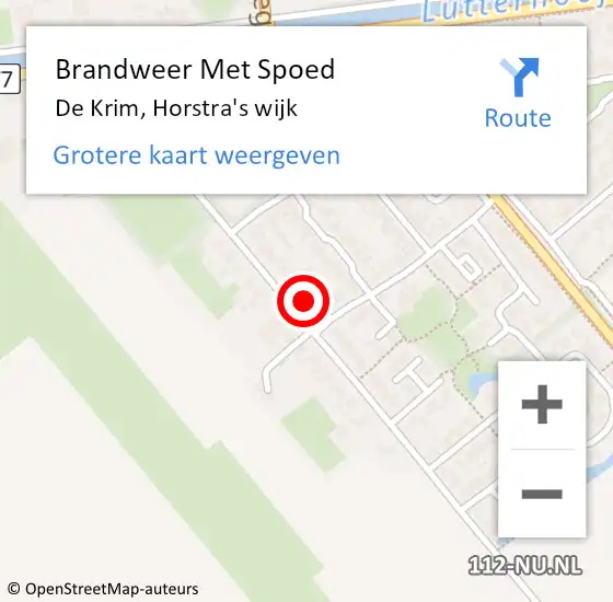 Locatie op kaart van de 112 melding: Brandweer Met Spoed Naar De Krim, Horstra's wijk op 27 november 2024 20:59