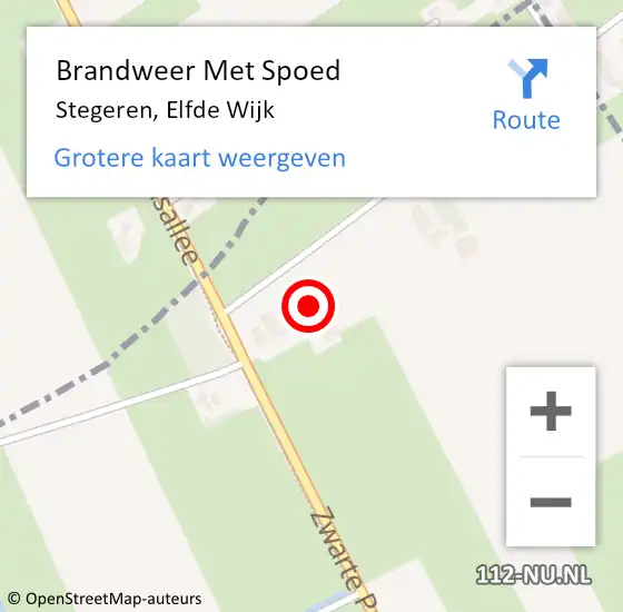 Locatie op kaart van de 112 melding: Brandweer Met Spoed Naar Stegeren, Elfde Wijk op 27 november 2024 21:05