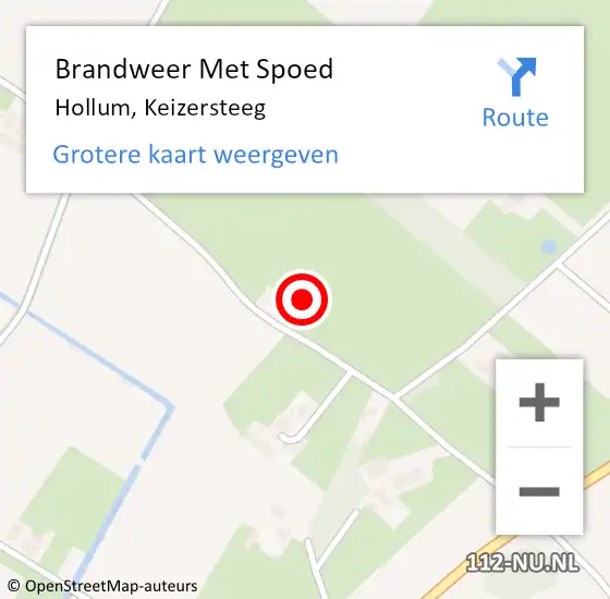 Locatie op kaart van de 112 melding: Brandweer Met Spoed Naar Hollum, Keizersteeg op 27 november 2024 21:14