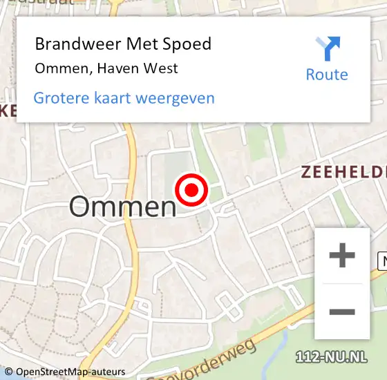 Locatie op kaart van de 112 melding: Brandweer Met Spoed Naar Ommen, Haven West op 27 november 2024 21:43