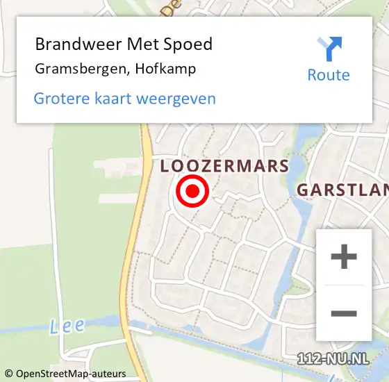 Locatie op kaart van de 112 melding: Brandweer Met Spoed Naar Gramsbergen, Hofkamp op 27 november 2024 21:49