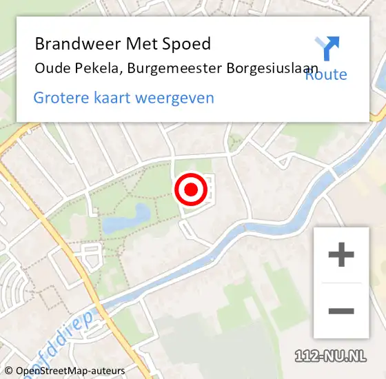 Locatie op kaart van de 112 melding: Brandweer Met Spoed Naar Oude Pekela, Burgemeester Borgesiuslaan op 28 november 2024 08:36