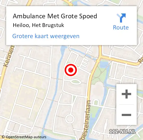 Locatie op kaart van de 112 melding: Ambulance Met Grote Spoed Naar Heiloo, Het Brugstuk op 28 november 2024 08:53