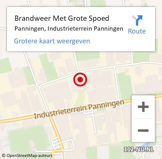 Locatie op kaart van de 112 melding: Brandweer Met Grote Spoed Naar Panningen, Industrieterrein Panningen op 28 november 2024 09:59