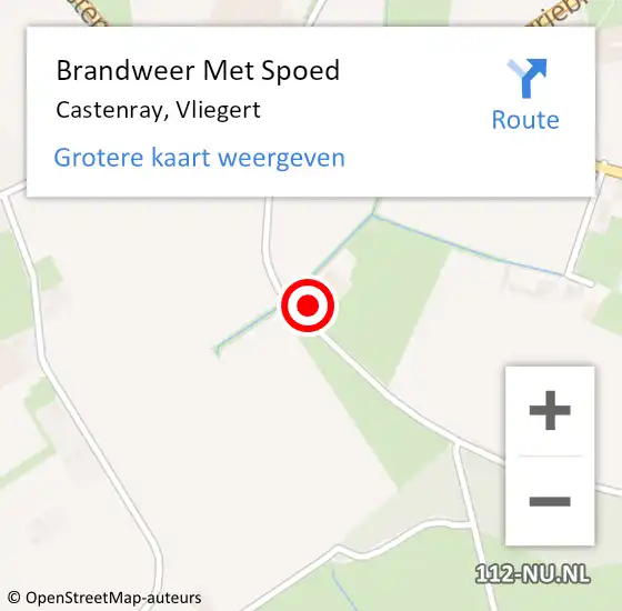 Locatie op kaart van de 112 melding: Brandweer Met Spoed Naar Castenray, Vliegert op 28 november 2024 11:04