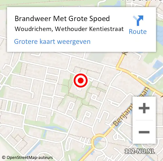 Locatie op kaart van de 112 melding: Brandweer Met Grote Spoed Naar Woudrichem, Wethouder Kentiestraat op 28 november 2024 13:13