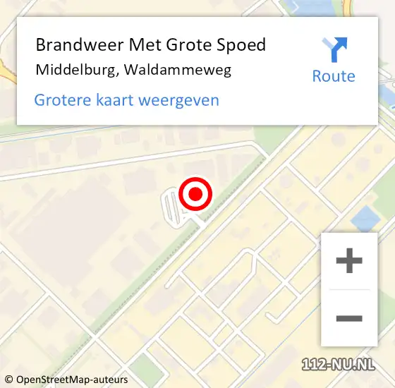 Locatie op kaart van de 112 melding: Brandweer Met Grote Spoed Naar Middelburg, Waldammeweg op 28 november 2024 13:54