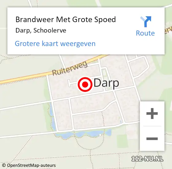 Locatie op kaart van de 112 melding: Brandweer Met Grote Spoed Naar Darp, Schoolerve op 28 november 2024 14:02