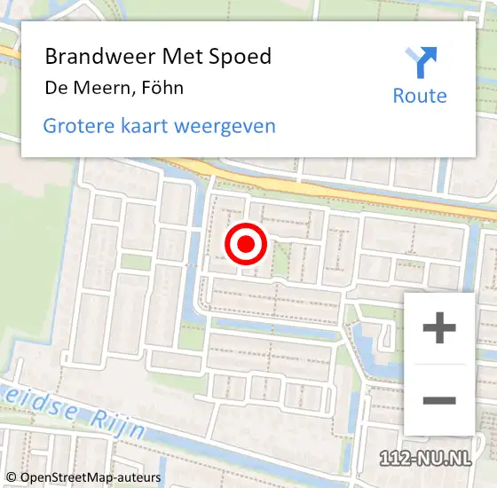 Locatie op kaart van de 112 melding: Brandweer Met Spoed Naar De Meern, Föhn op 28 november 2024 14:39