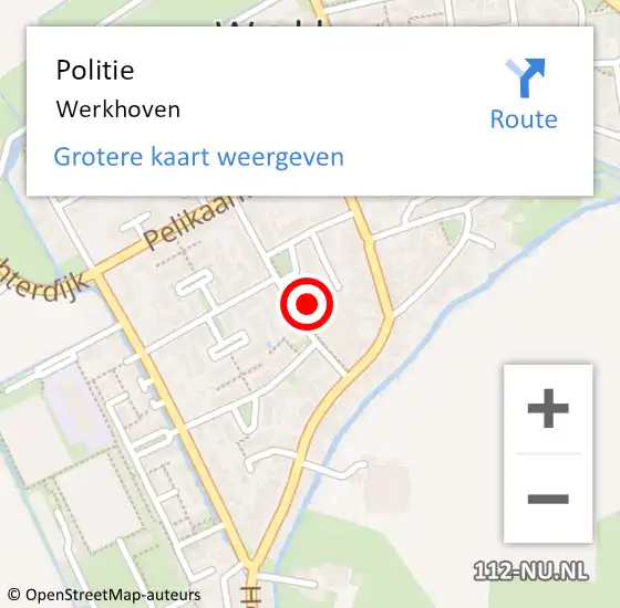 Locatie op kaart van de 112 melding: Politie Werkhoven op 28 november 2024 15:18