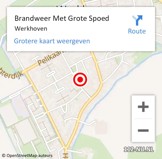 Locatie op kaart van de 112 melding: Brandweer Met Grote Spoed Naar Werkhoven op 28 november 2024 15:19