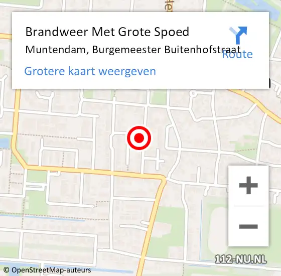 Locatie op kaart van de 112 melding: Brandweer Met Grote Spoed Naar Muntendam, Burgemeester Buitenhofstraat op 28 november 2024 16:24