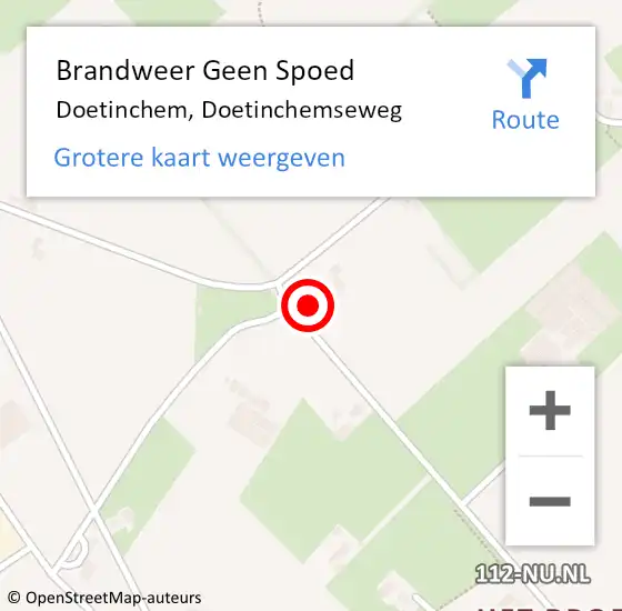 Locatie op kaart van de 112 melding: Brandweer Geen Spoed Naar Doetinchem, Doetinchemseweg op 28 november 2024 17:36