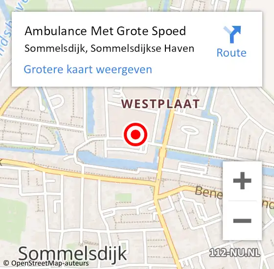 Locatie op kaart van de 112 melding: Ambulance Met Grote Spoed Naar Sommelsdijk, Sommelsdijkse Haven op 29 november 2024 05:35