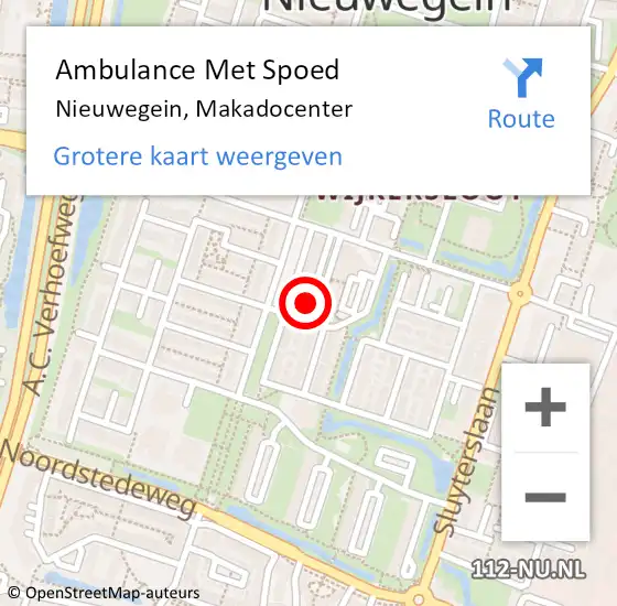 Locatie op kaart van de 112 melding: Ambulance Met Spoed Naar Nieuwegein, Makadocenter op 28 oktober 2014 15:32