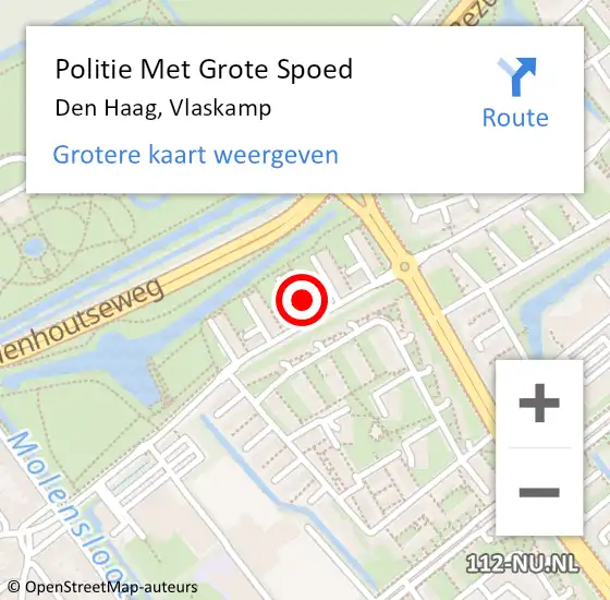 Locatie op kaart van de 112 melding: Politie Met Grote Spoed Naar Den Haag, Vlaskamp op 29 november 2024 08:11