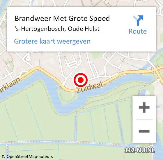 Locatie op kaart van de 112 melding: Brandweer Met Grote Spoed Naar 's-Hertogenbosch, Oude Hulst op 29 november 2024 08:42