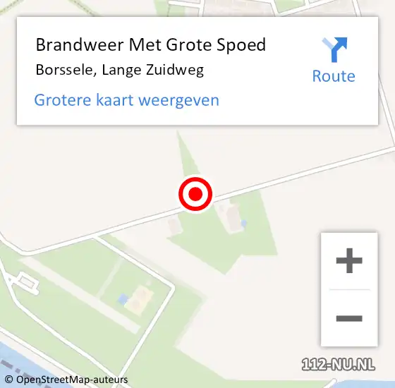 Locatie op kaart van de 112 melding: Brandweer Met Grote Spoed Naar Borssele, Lange Zuidweg op 29 november 2024 09:07